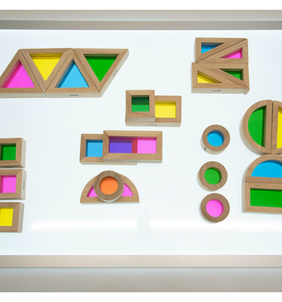 TickiT - 24 Regenboogblokken Hout