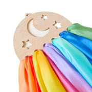 Platte kapstok met sterren om speelzijde op te hangen - Sarah's Silks