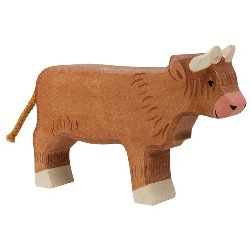 Holztiger - Houten Dieren - Schotse Hooglander staand 16 cm