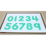 TickiT - Silishapes transparante siliconen cijfers Groen (10 stuks)