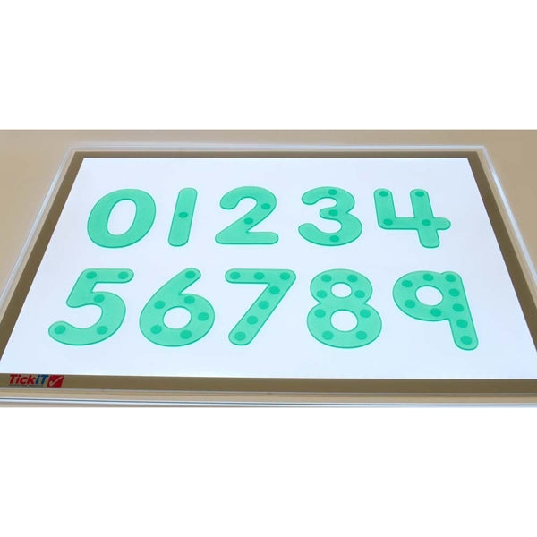 TickiT - Silishapes transparante siliconen cijfers Groen (10 stuks)