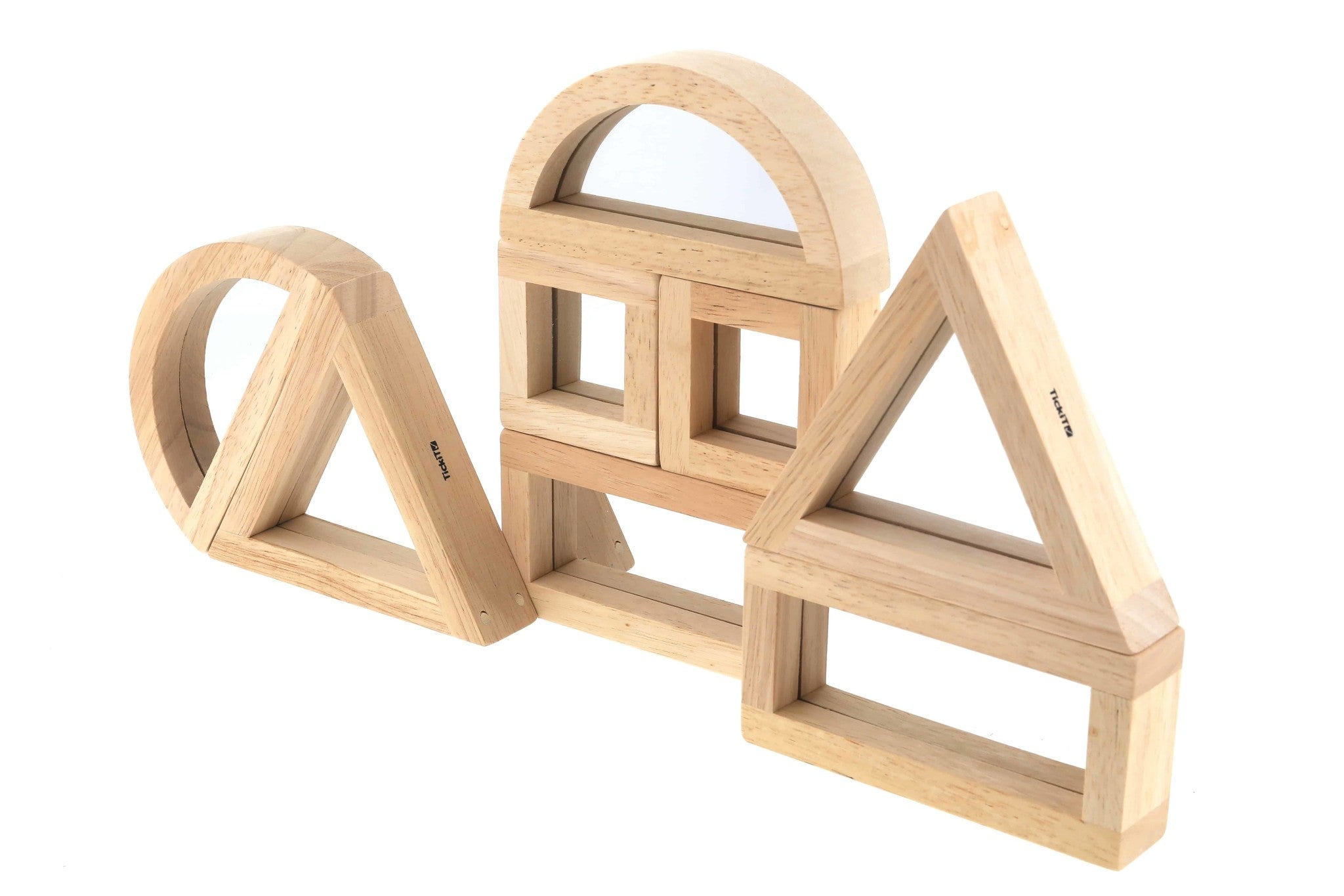 TickiT - Spiegel Blokken Set - Groot (8 stuks)