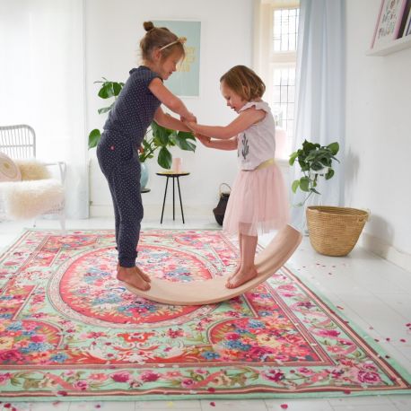 Wobbel Original - Blank gelakt met vilt - Wilde Rozen