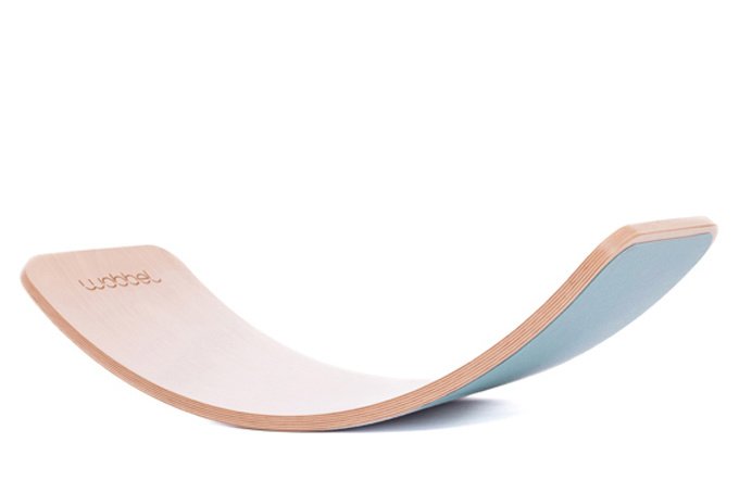 Wobbel Original - Blank gelakt met vilt - lucht (blauw)